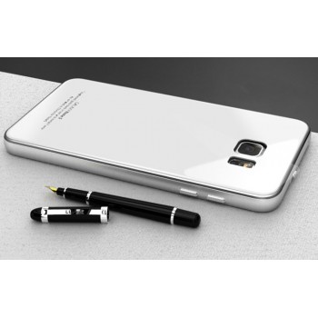 Двухкомпонентный чехол c металлическим бампером и стеклянной крышкой для Samsung Galaxy S7 Edge