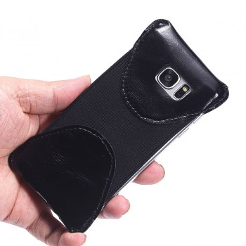 Кожаный мешок каркас для Samsung Galaxy S7 Edge  Черный
