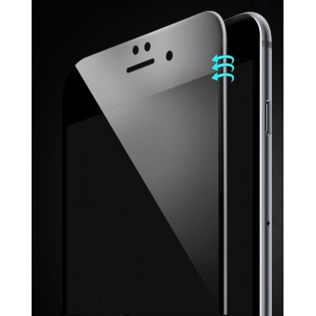 Ультратонкая износоустойчивая сколостойкая олеофобная защитная объемная стеклянная панель на плоскую и изогнутые поверхности экрана для Iphone 6/6s Черный