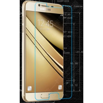 Ультратонкое износоустойчивое сколостойкое олеофобное защитное стекло-пленка для Samsung Galaxy C5 