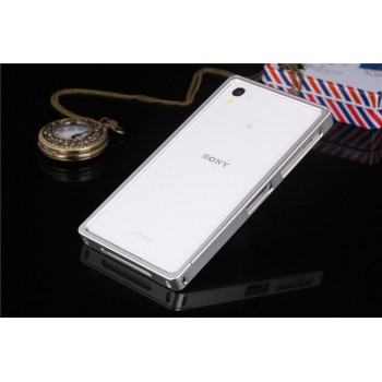 Металлический прямоугольный бампер сборного типа для Sony Xperia Z1  Белый