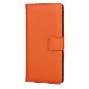 Чехол портмоне подставка на пластиковой основе на магнитной защелке для Sony Xperia X  Оранжевый