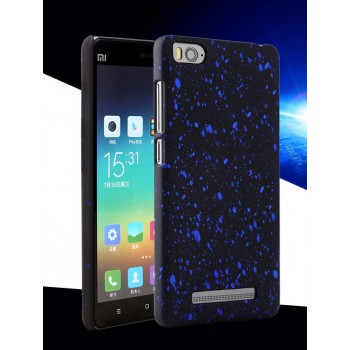 Пластиковый непрозрачный матовый чехол с голографическим принтом Звезды для Xiaomi Mi4i  Фиолетовый