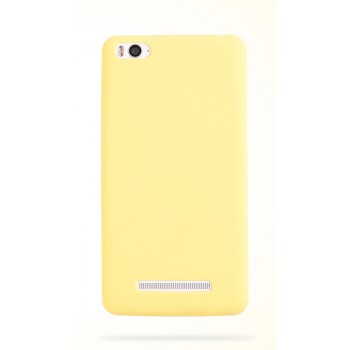Силиконовый матовый непрозрачный чехол для Xiaomi Mi4i  Желтый