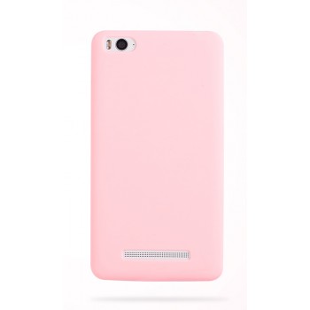 Силиконовый матовый непрозрачный чехол для Xiaomi Mi4i  Розовый