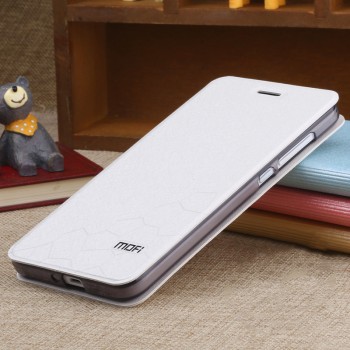Чехол горизонтальная книжка подставка текстура Соты на силиконовой основе для Xiaomi Mi4i  Белый