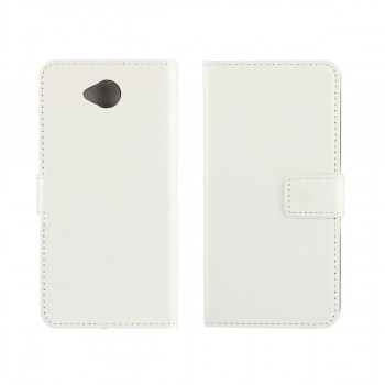 Глянцевый чехол портмоне подставка на пластиковой основе на магнитной защелке для Microsoft Lumia 650 Белый