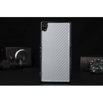 Пластиковый непрозрачный матовый чехол с текстурным покрытием Кожа для Sony Xperia Z2 Серый