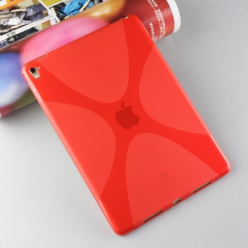 Силиконовый матовый полупрозрачный чехол с дизайнерской текстурой X для Ipad Pro 9.7  Красный