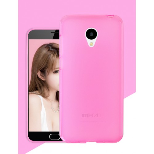 Силиконовый матовый полупрозрачный чехол для Meizu M3s Mini, цвет Розовый