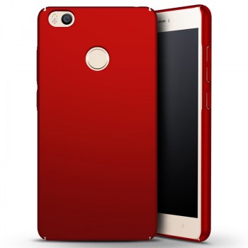 Пластиковый непрозрачный матовый чехол с улучшенной защитой элементов корпуса для Xiaomi Mi Max Красный