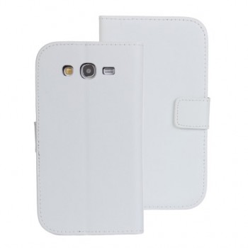 Чехол портмоне подставка на пластиковой основе на магнитной защелке для Samsung Galaxy Grand Белый