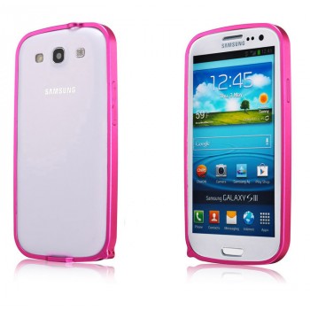 Металлический округлый бампер на пряжке для Samsung Galaxy Grand  Пурпурный