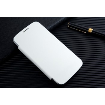 Чехол горизонтальная книжка на пластиковой встраиваемой основе для Samsung Galaxy Grand  Белый