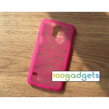Пластиковый полупрозрачный матовый чехол для Samsung Galaxy S5 (Duos)  Пурпурный