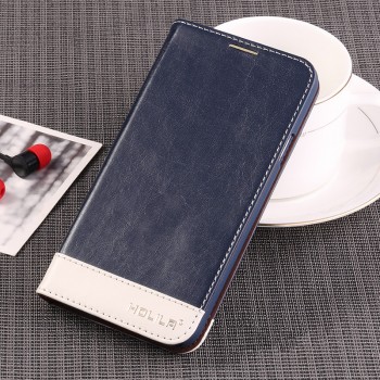 Вощеный чехол горизонтальная книжка подставка на пластиковой основе с отсеком для карт для Samsung Galaxy S5 (Duos)