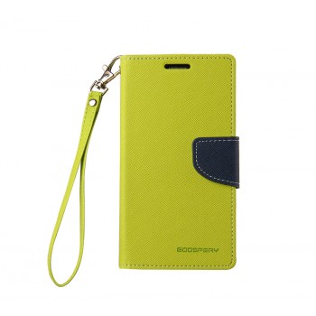 Чехол портмоне подставка на силиконовой основе на дизайнерской магнитной защелке для Samsung Galaxy S5 (Duos) Зеленый