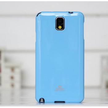 Силиконовый глянцевый непрозрачный чехол для Samsung Galaxy Note 4 Голубой