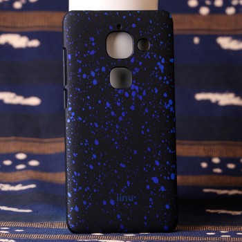 Пластиковый непрозрачный матовый чехол с голографическим принтом Звезды для LeEco Le Max 2 Синий