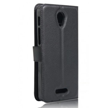 Чехол портмоне подставка на силиконовой основе на магнитной защелке для Alcatel Pop 4 Plus  Черный