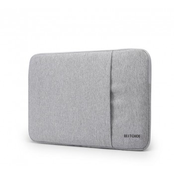Фланелевый мешок с мягким бархатным покрытием с отсеком для карт на молнии для Huawei MateBook  Черный