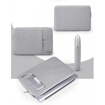 Фланелевый мешок с мягким бархатным покрытием с отсеком для карт на молнии для Huawei MateBook  Серый