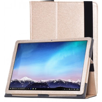 Чехол книжка подставка с рамочной защитой экрана, поддержкой кисти и тканевым покрытием для Huawei MateBook  Бежевый