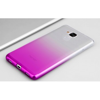 Силиконовый матовый полупрозрачный градиентный чехол для Huawei Honor 5C Пурпурный