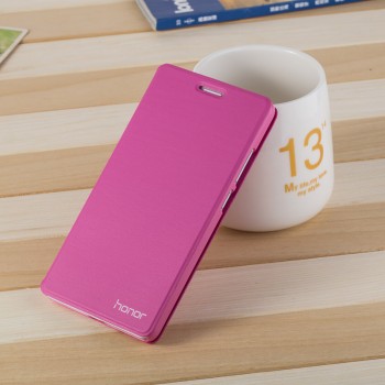 Чехол горизонтальная книжка подставка на пластиковой основе для Huawei Honor 5C  Пурпурный