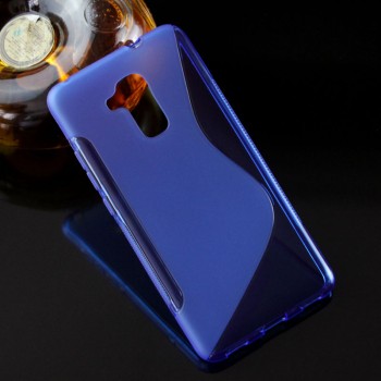 Силиконовый матовый полупрозрачный чехол с дизайнерской текстурой S для Huawei Honor 5C Синий
