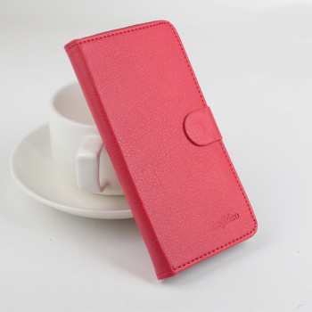 Чехол портмоне подставка на клеевой основе на магнитной защелке для Elephone P9000 Lite  Красный