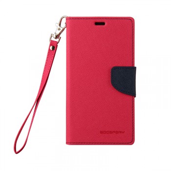 Чехол портмоне подставка на силиконовой основе на дизайнерской магнитной защелке для Sony Xperia Z Пурпурный