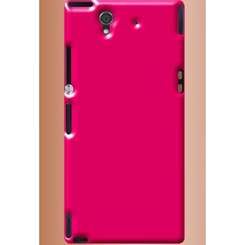 Силиконовый глянцевый непрозрачный чехол для Sony Xperia Z  Пурпурный