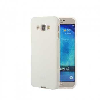 Силиконовый глянцевый непрозрачный чехол для Samsung Galaxy J1 (2016)  Белый
