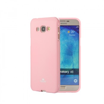 Силиконовый глянцевый непрозрачный чехол для Samsung Galaxy J1 (2016)  Розовый