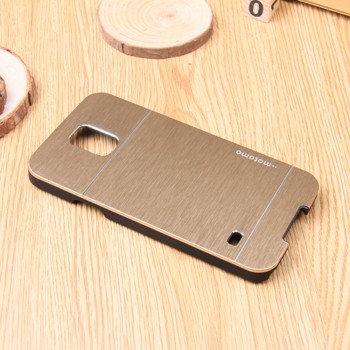 Пластиковый непрозрачный матовый чехол текстура Металлик для Samsung Galaxy S5 Mini  Бежевый