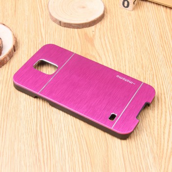 Пластиковый непрозрачный матовый чехол текстура Металлик для Samsung Galaxy S5 Mini  Пурпурный