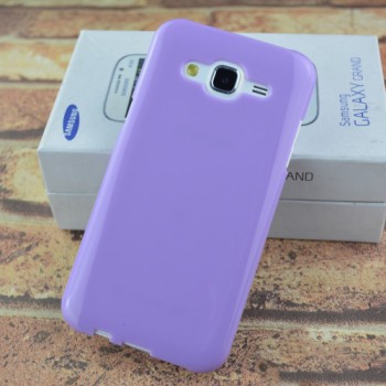 Силиконовый глянцевый полупрозрачный чехол для Samsung Galaxy J5 Фиолетовый