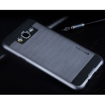 Противоударный двухкомпонентный силиконовый матовый непрозрачный чехол с поликарбонатными вставками экстрим защиты для Samsung Galaxy J5 Серый