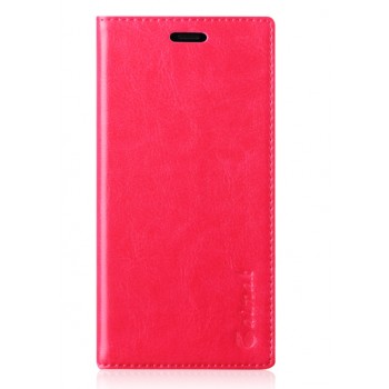 Вощеный чехол горизонтальная книжка подставка на пластиковой основе с отсеком для карт для Xiaomi RedMi 3 Пурпурный