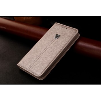 Кожаный чехол горизонтальная книжка подставка с отделкой Полосы на силиконовой основе с отсеком для карт для Samsung Galaxy A5 (2016)  Белый