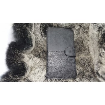 Чехол портмоне подставка текстура Узоры на силиконовой основе на магнитной защелке для LG K10  Черный