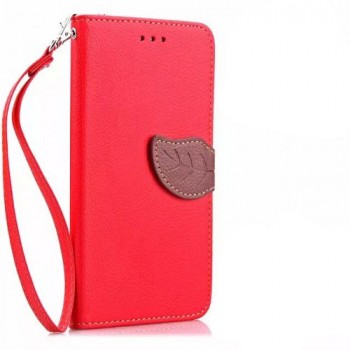 Чехол портмоне подставка на силиконовой основе на дизайнерской магнитной защелке для LG K10  Красный