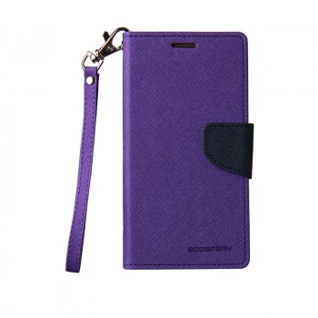 Чехол портмоне подставка на силиконовой основе на магнитной защелке для Samsung Galaxy J5 (2016) Фиолетовый
