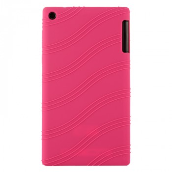 Силиконовый матовый непрозрачный чехол с дизайнерской текстурой Узоры для Lenovo Tab 2 A7-20  Розовый