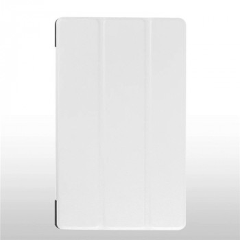 Сегментарный чехол книжка подставка на непрозрачной поликарбонатной основе для Lenovo Tab 3 8 Белый