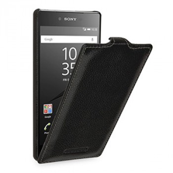 Кожаный чехол вертикальная книжка (премиум нат. кожа) для Sony Xperia Z5 Premium