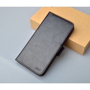 Чехол портмоне подставка на силиконовой основе на магнитной защелке для Alcatel OneTouch Pixi First  Черный