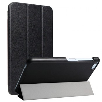 Сегментарный чехол книжка подставка на непрозрачной поликарбонатной основе для Huawei MediaPad T2 7.0 Pro  Черный