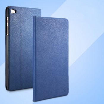 Чехол книжка подставка на непрозрачной поликарбонатной основе с тканевым покрытием для Huawei MediaPad T2 7.0 Pro Синий